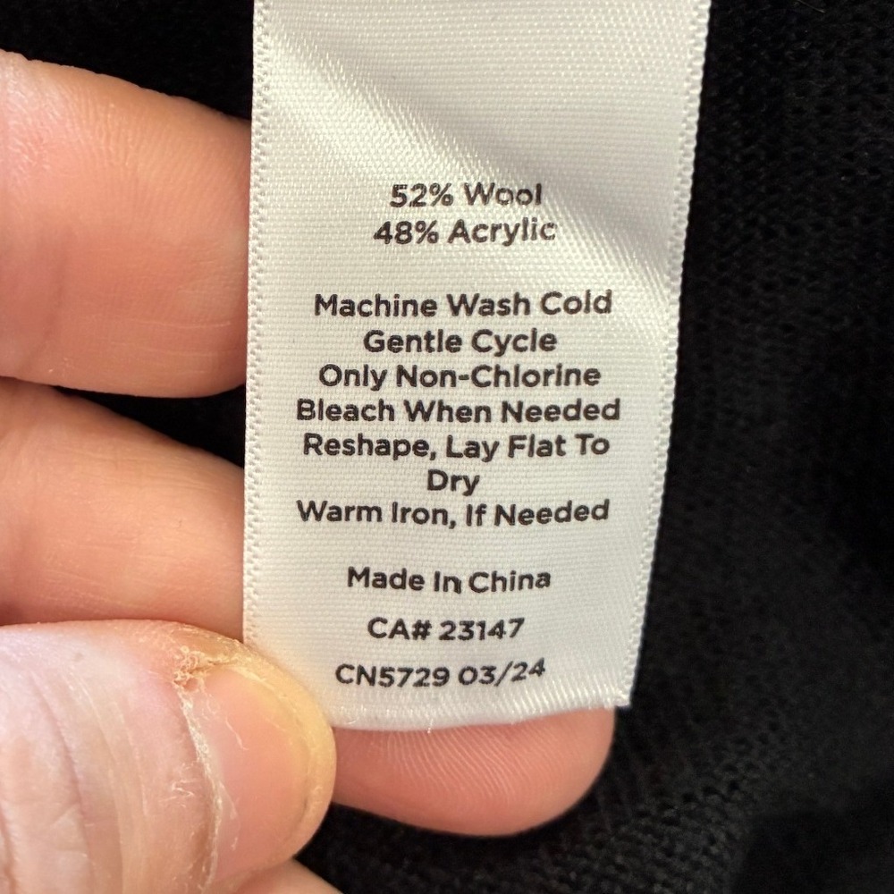 Talbots Black Wool Blend Knit A-Line Midi Skirt - XL - Classic Chic - Picture 8 of 9